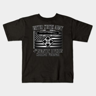 4th Infantry Division- Combat Veteran Kids T-Shirt